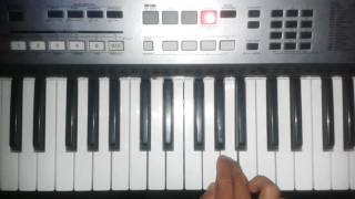 Video thumbnail of "Prometí aceptar tu palabra Julio Elias melodía en teclado nota fa mayor "Piano Tutorial""