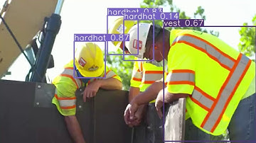 Object detection using Yolo for PPE detection in construction areas.