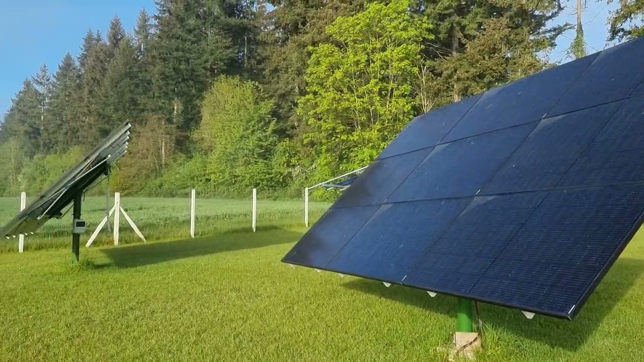 Fin Avril 2024  8h00 production solaire  trackers VS panneaux plein Sud