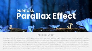 Parallax Effect using HTML and CSS | No Javascript