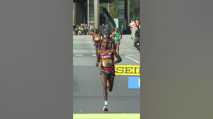 Incredible salute at half marathon finish 🤩 #athletics #WorldRunningChamps #riga #kenya #running