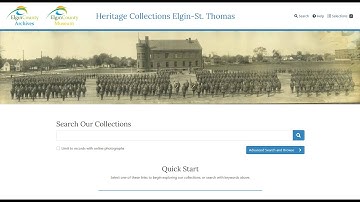 Elgin County Archives Database Tutorial Video
