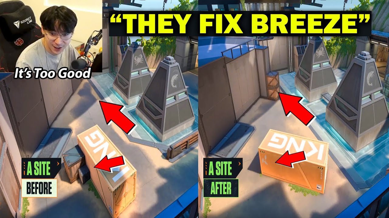 Breeze Map Rework TenZ Reacts and Gives His Opinion on the NEW BREEZE MAP CHANGES (Patch ...
