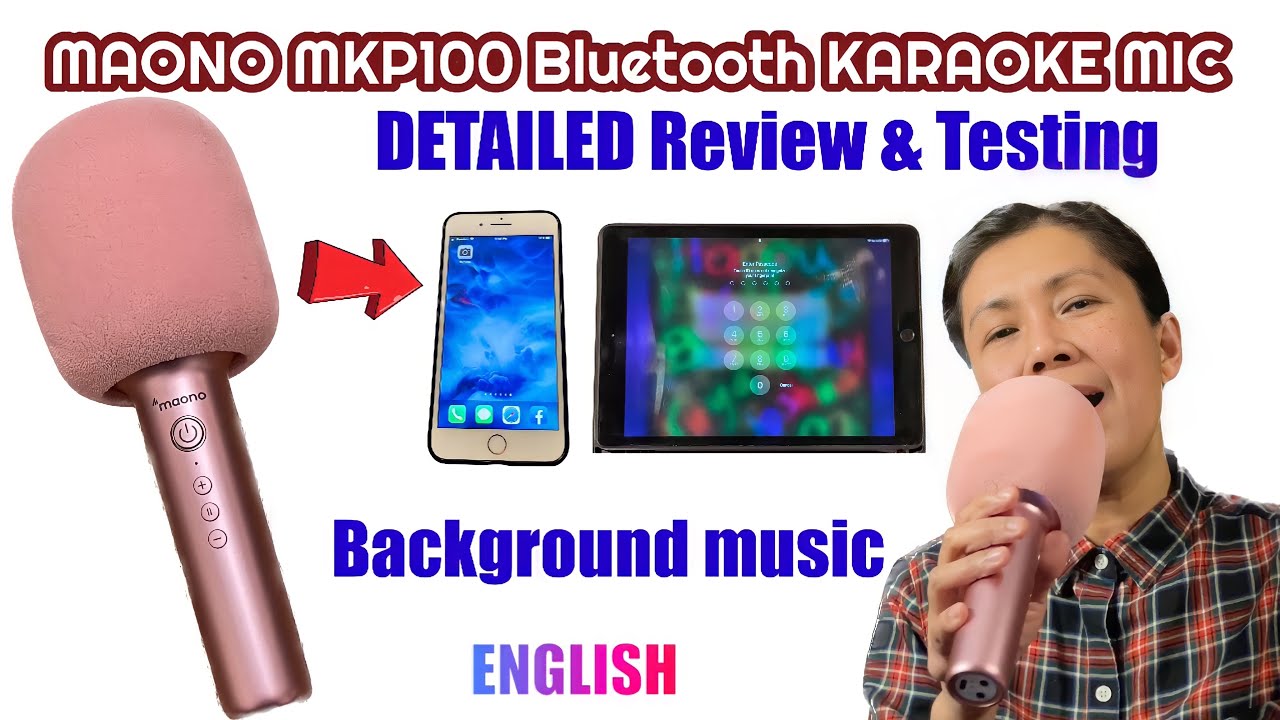 Maono MKP100 Bluetooth Wireless Karaoke with Built in Speaker