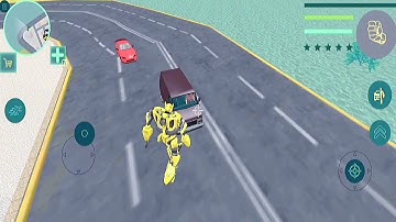 Golden Robot Car Transformer - Futuristic Supercar | 3D Robot Car Transformer Gold - robot