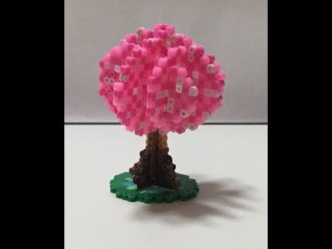 アイロンビーズ 桜の木 図案 立体 作り方 動画 Youtube