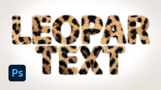 HAYVAN DERİSİ DESENLİ YAZI YAZMA | Make leopard texture text #animaltexture #leopardtext #photoshop