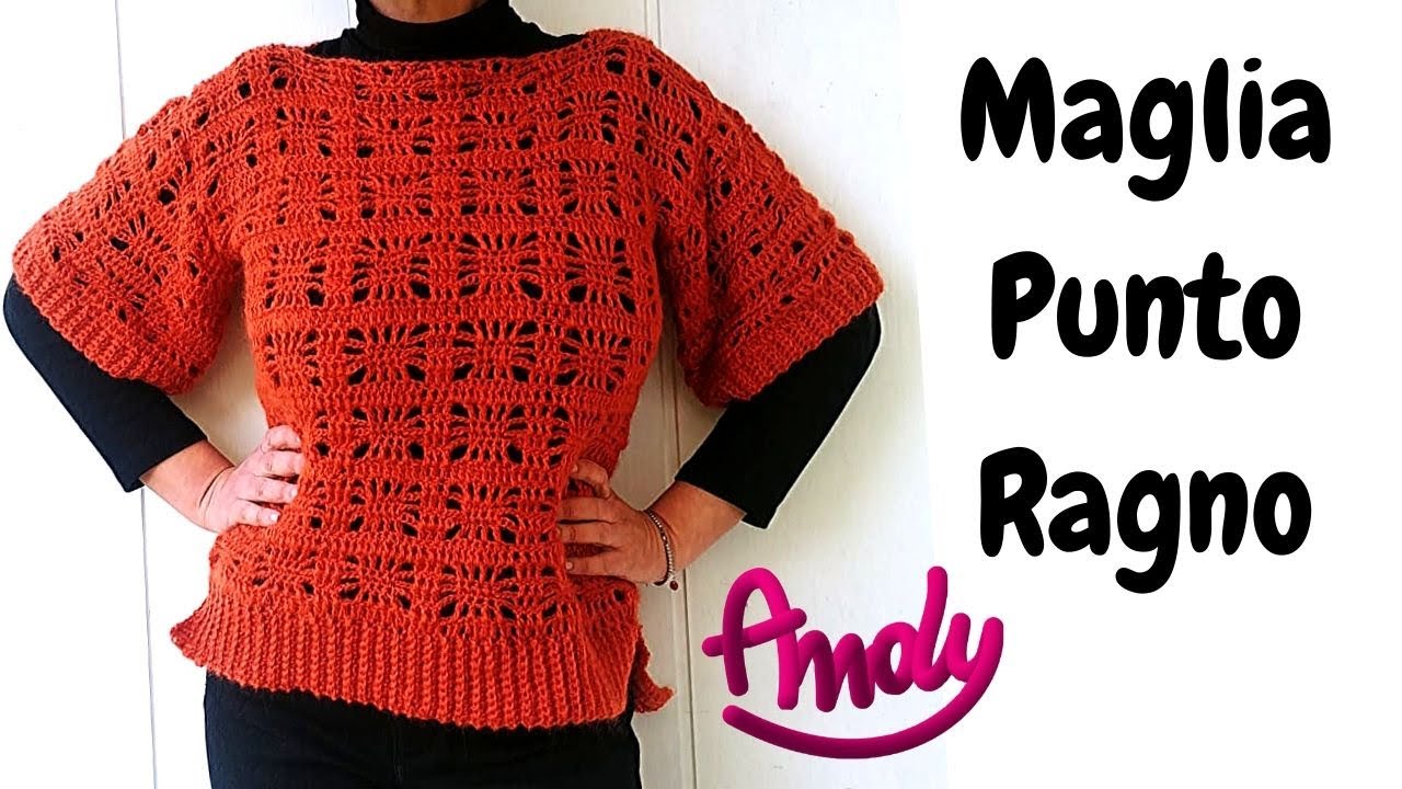 TUTORIAL Maglia Punto Ragno Uncinetto Facile