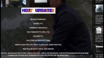 SYMPHONY V75 HW2 V16 SPD7731 PAC FILE TESTED