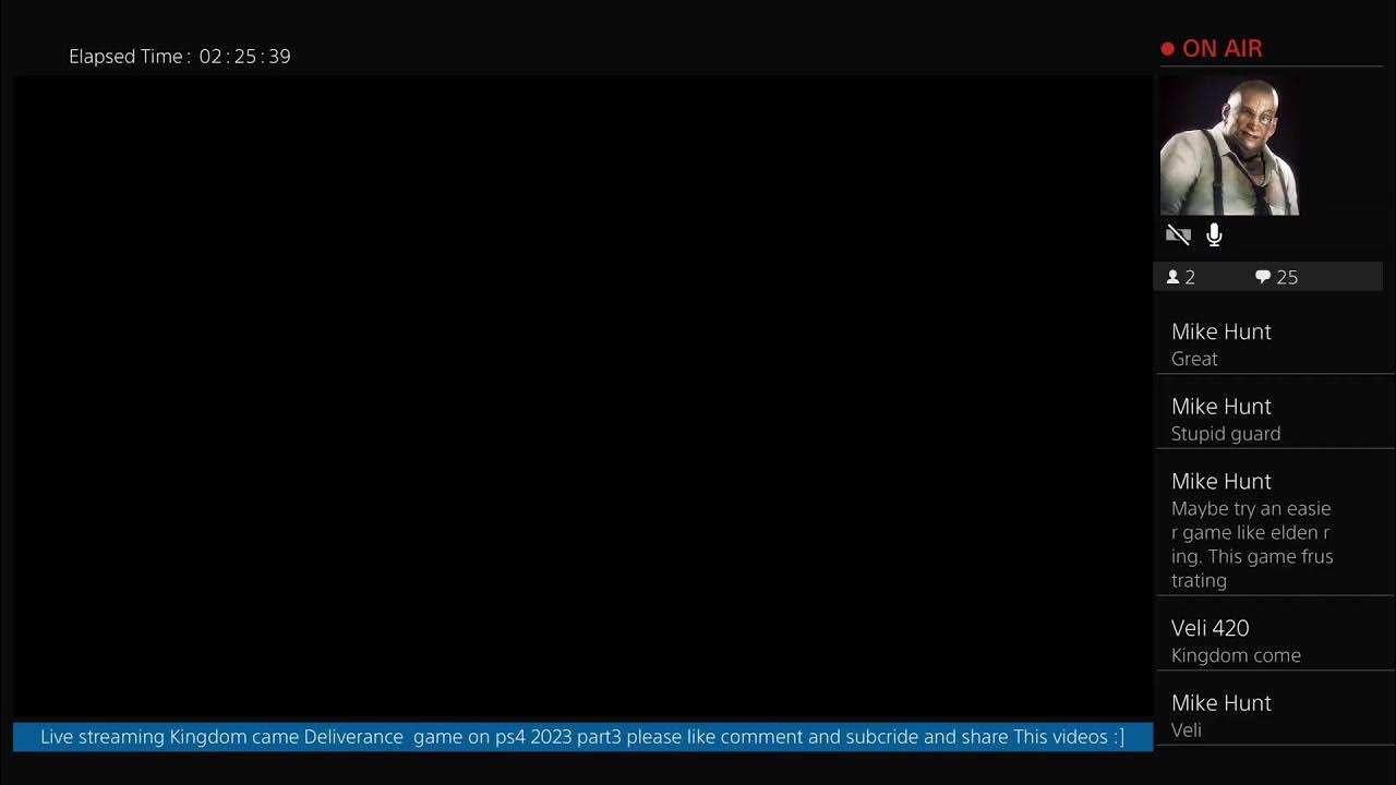 Live streaming Kingdom came Deliverance game on ps4 2023 YouTube