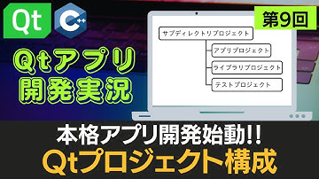【Qtアプリ開発実況】【第9回】アプリ開発プロジェクト始動！！ Qtプロジェクトの構成