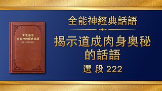 全能神經典話語《揭示道成肉身奥秘的話語》選段222