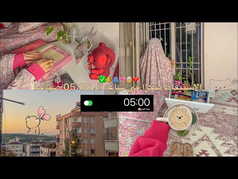 تحدي الاستيقاظ مبكرا في ساعه 5 00 صباحا يوم انتاجي في صلاة الفجر    5 00 