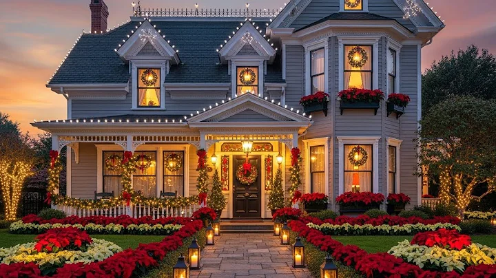 Victorian Christmas House Tour 4K | Cozy Winter Decor & Holiday Lights