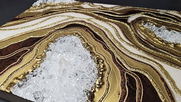 💞Simple Yet Elegant! How To Create Luxurious Crystal Geode Painting!