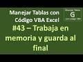 🧠 Procesa Datos en Memoria y Guarda Solo al Final: Truco VBA Excel para UserForms