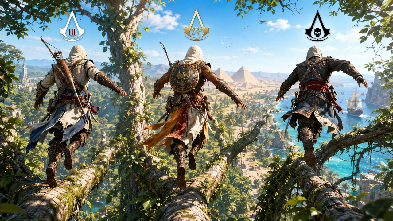 30 Seconds of Tree Parkour in Assassin's Creed Games Evolution (2012-2026)