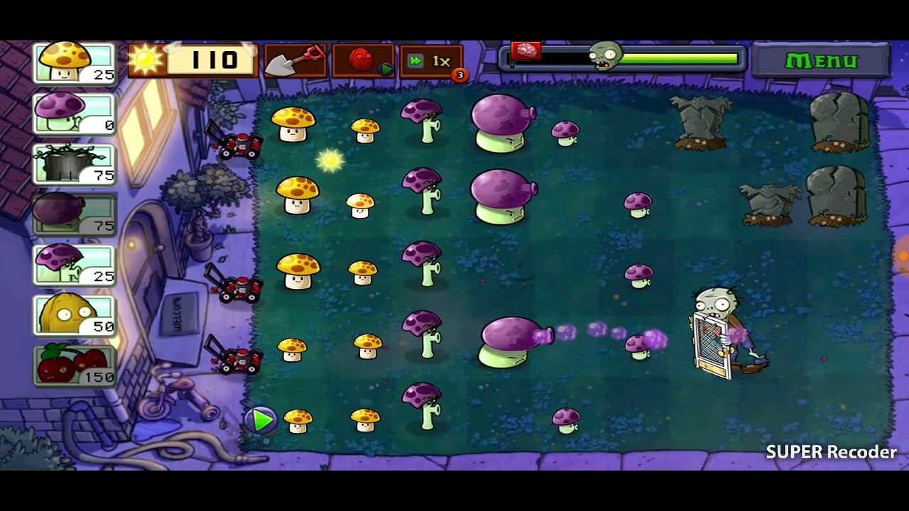 Растения VS зомби уровень 3 ночь