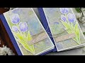 Watercoloring with Distress Oxide Sprays & Crackle Spray Backgrounds