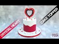 Crystal Heart Cake Topper || Geode Heart Cake Topper || Isomalt Cake Topper