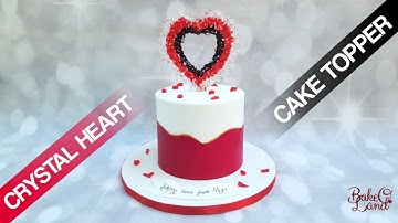 Crystal Heart Cake Topper || Geode Heart Cake Topper || Isomalt Cake Topper