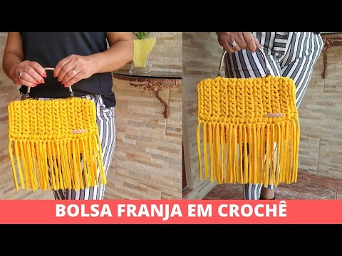 BOLSA FRANJA EM CROCHÊ