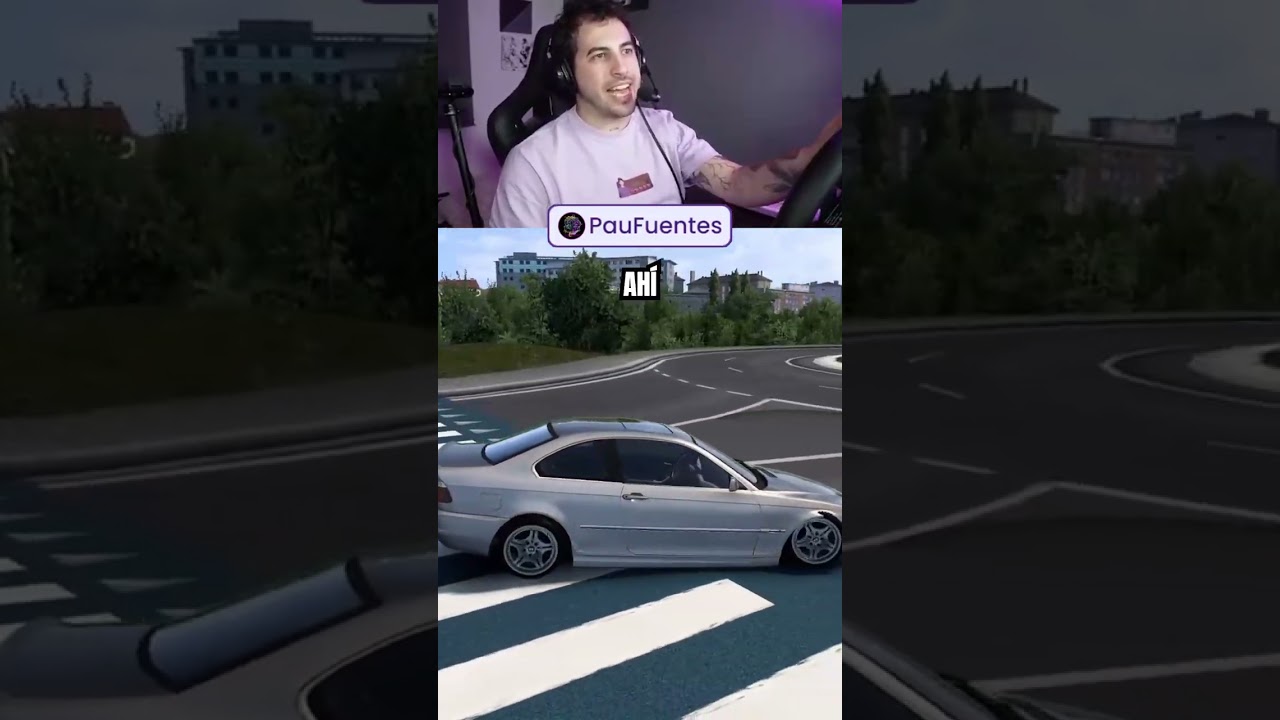 Llevo el coche demasiado bajito 🚘 #eurotrucksimulator2 #bmwe46 #bmw #coches #shortvideo #shorts