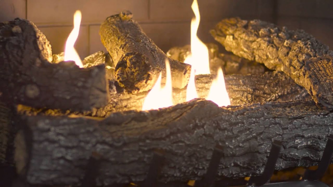 Pleasant Hearth VFL-CO24DT 24 Charleston Oak Vent Free Gas Log Set -  YouTube