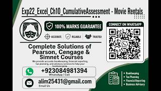 Exp22_Excel_Ch10_CumulativeAssessment - Movie Rentals |excel Ch10 CumulativeAssessment Movie Rentals