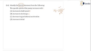 Specific Speed Of Pumps And Turbines | Fluid Mechanics & Hydraulic Machines GATE Numerical 4