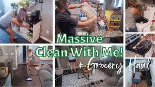 Massive Clean with Me |Huge Summer Clean with Me 2022 | Pantry Organization Motivation |Grocery Haul