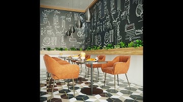 coffee shop design Modeling Tutorial in 3ds max + corona render