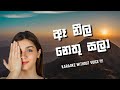 Ae Neela Nethu Sala Karaoke Without Voice | ඈ නීල නෙතු සලා | Karaoke.LK | T. M. Jayarathna