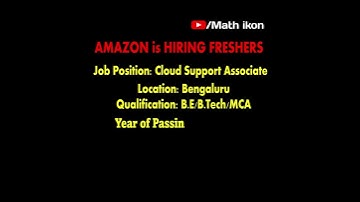 Amazon Hiring Cloud Support Associate | #shorts