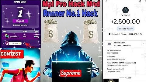 Mpl Mod | Runner No.1 | Score Hack Mod | Auto Win Hack Mod | Mod Live Purchase Website | Earn ₹10000
