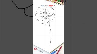 Tutorial Gambar Bunga Cepat buat Pemula! |3 #shorts