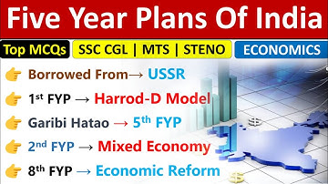 FIVE YEAR PLANS | ECONOMICS FOR SSC CGL | MTS 2024 | INDOLOGUS |