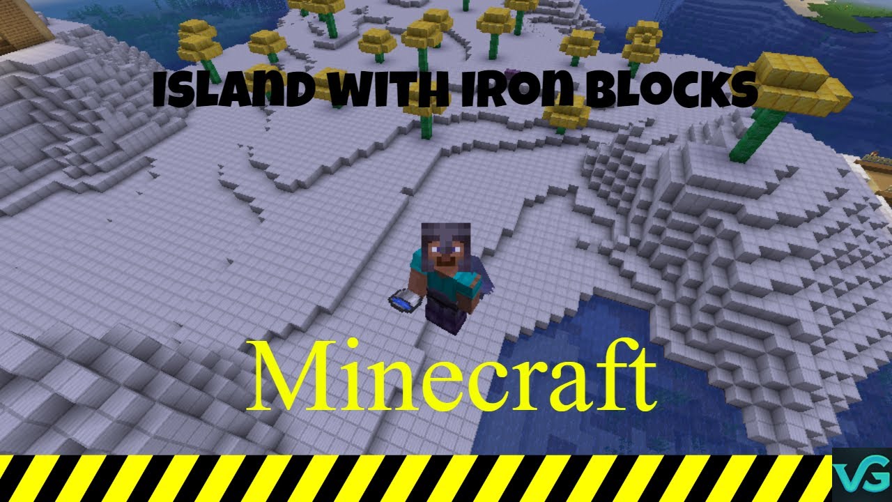 Covering the biggest island with Iron Blocks in Minecraft YouTube