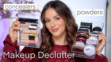 MAKEUP DECLUTTER: CONCEALERS & POWDERS- What I keep & What I Declutter || Tania B Wells