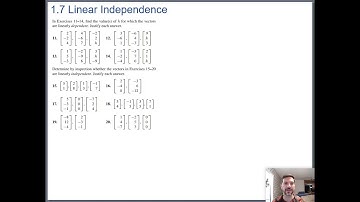 Linear Independence Homework Examples (Math 204 Section 1.7 video 3)