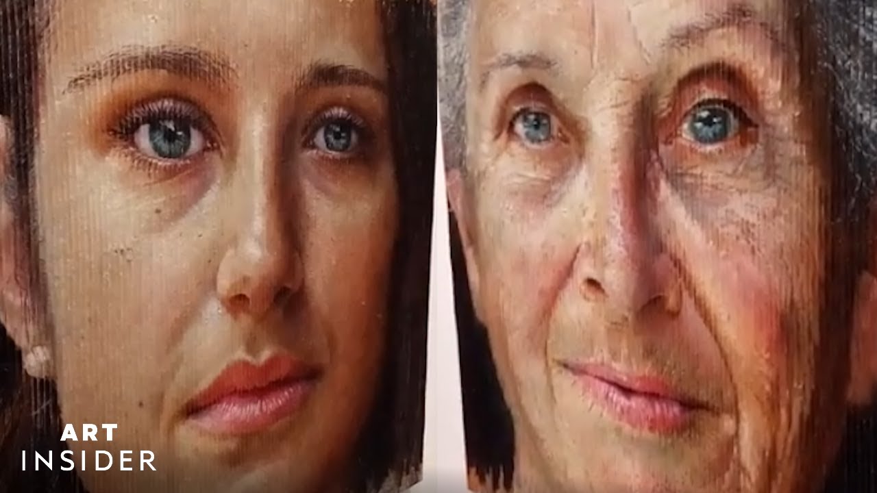 Artist Makes Portraits That Age As You Move Around Them YouTube