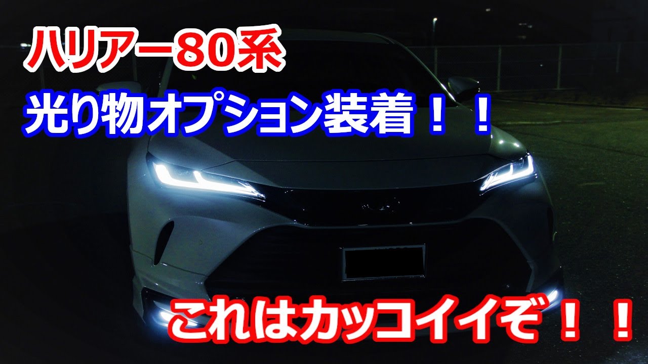 ハリアー80系 光り物オプション装着紹介動画 - YouTube