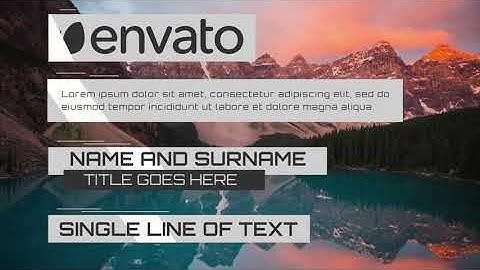 Simple Lower Third 3.0 | After Effects Elements - Envato elements