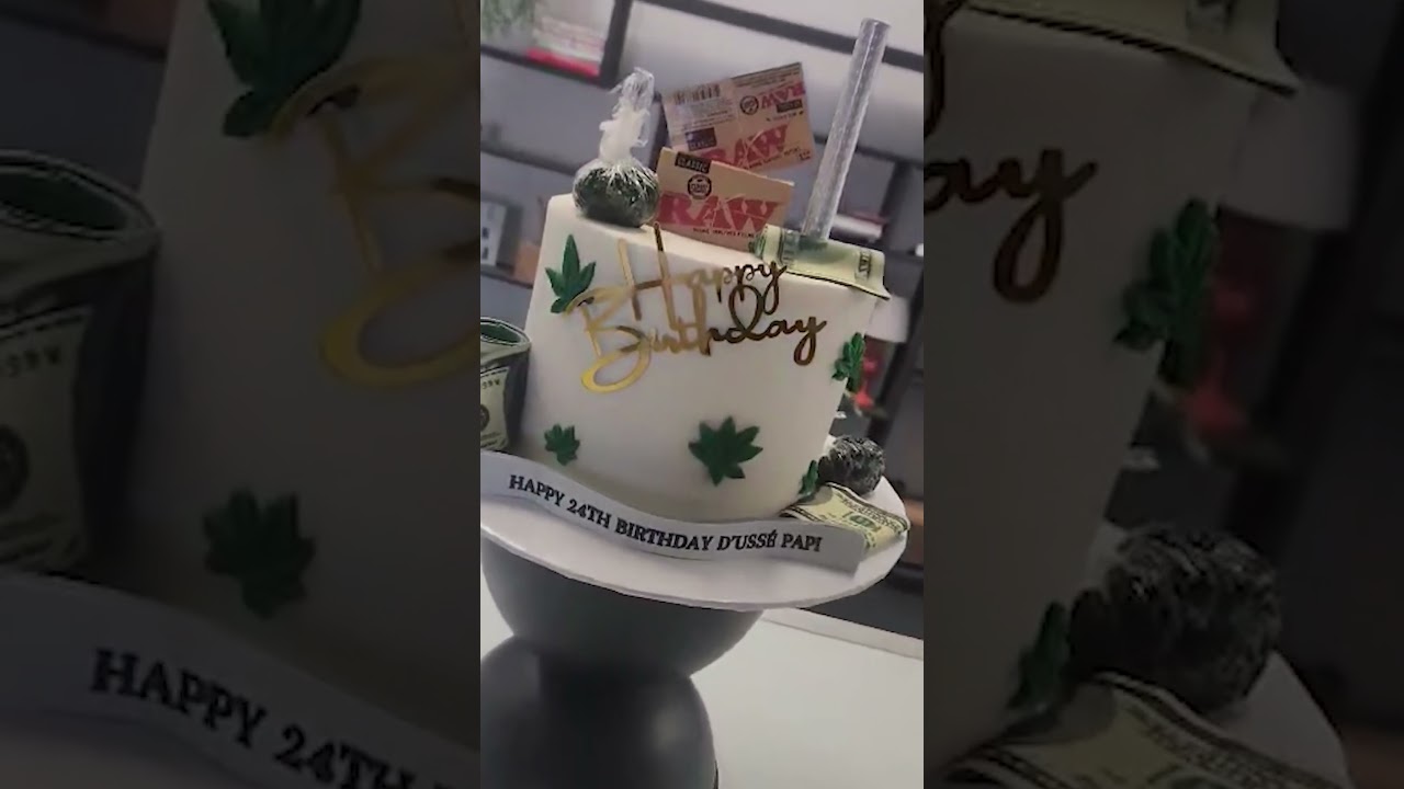 Elevate your birthday celebration with our Weed-themed cake from Candyland Designs!