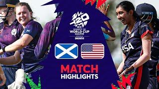 Scotland v USA | Match Highlights | Women’s T20WC Qualifier 2024