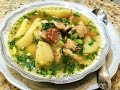 КАРТОФЕЛЬНЫЙ СУП -СОУС С МЯСОМ. Любимый суп мужчин.(Potato Soup With Meat Russian style)