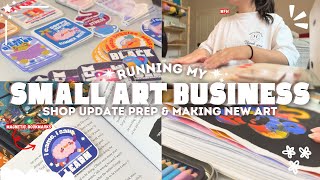 Running My Small Art Business, Shop Update Prep & Making Art | Studio Vlog