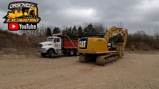 Moving the Excavator to the next job. House demo and pond repair.