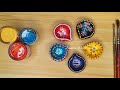 DIWALI DIYA PAINTING | DECORATE PLAIN DIYA | DIY FESTIVE DECOR IDEAS