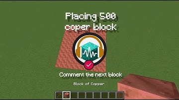 Satisfying ASMR: Placing and Breaking Blocks in Minecraft 🎧 PLACING 500 COPPER BLOCKS
